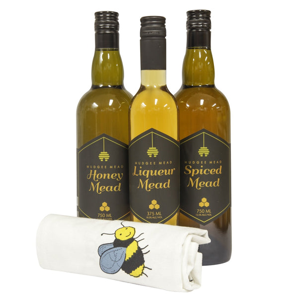 Mead 3 pack with Free Ttowel Mudgee Honey Haven