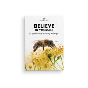 Believe in Yourself - 24 Bee affirmation cards + stand