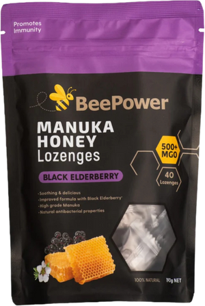 Manuka Honey Lozenges Black Elderberry - Mudgee Honey Haven