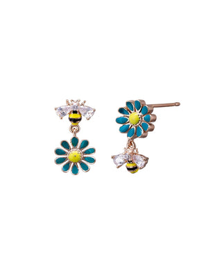 Earing - Daisy Bee Teal - Mudgee Honey Haven