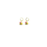 Pink Huggie Bee Earing