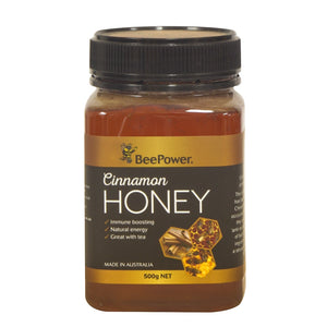 Beepower Cinnamon Honey 500g - Mudgee Honey Haven
